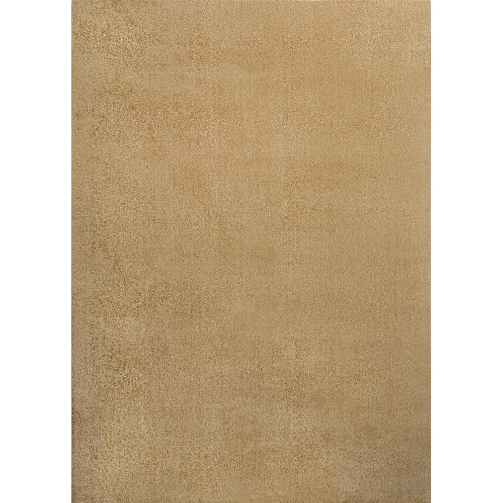JONATHAN Y Fawning Classic Solid Low-Pile Machine-Washable Terra Area Rug