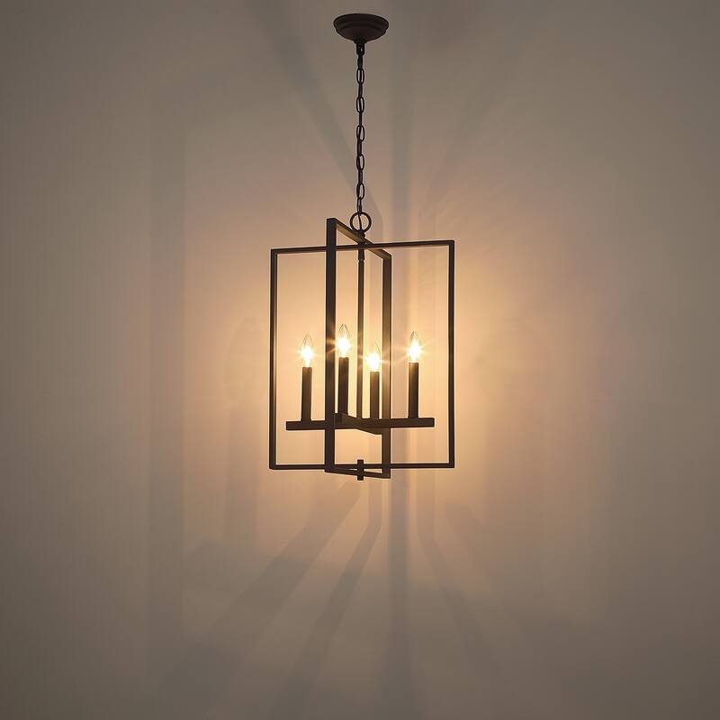 Acroma 4-light Modern Geometric Lantern Chandelier