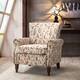 HULALA HOME Nailhead Trim Traditional Accent Armchair with Rolled Arms - YELLOW