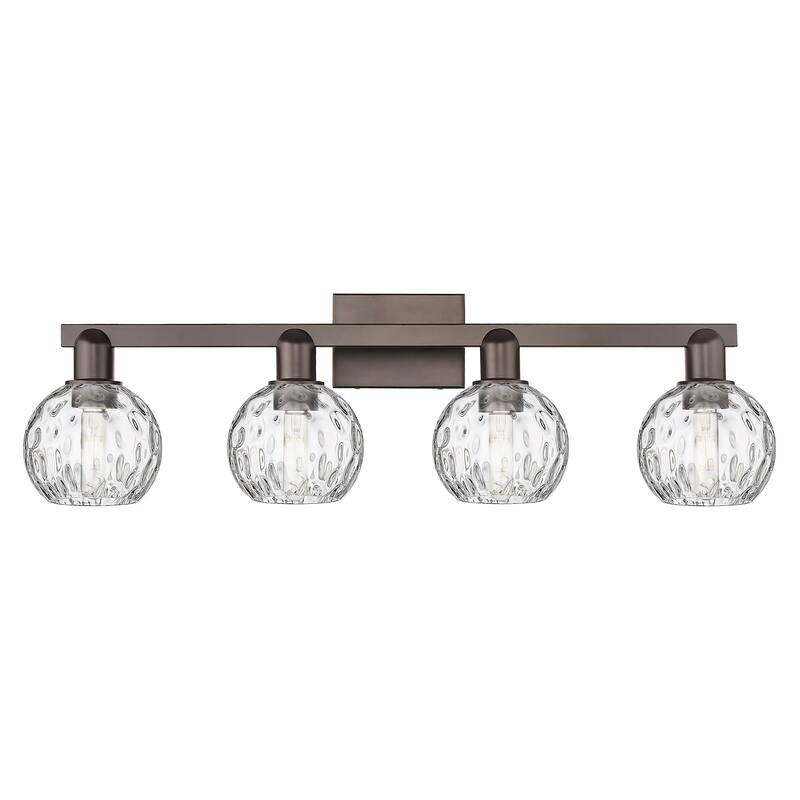 Innovations Lighting 716-4W-10-33 Athens Water Glass Vanity Athens - Oil Rubbed Bronze / Clear Water Glass