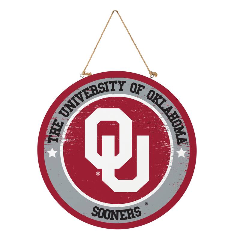 University of Oklahoma Wooden Door Decor Wall Sign - Multi-Color