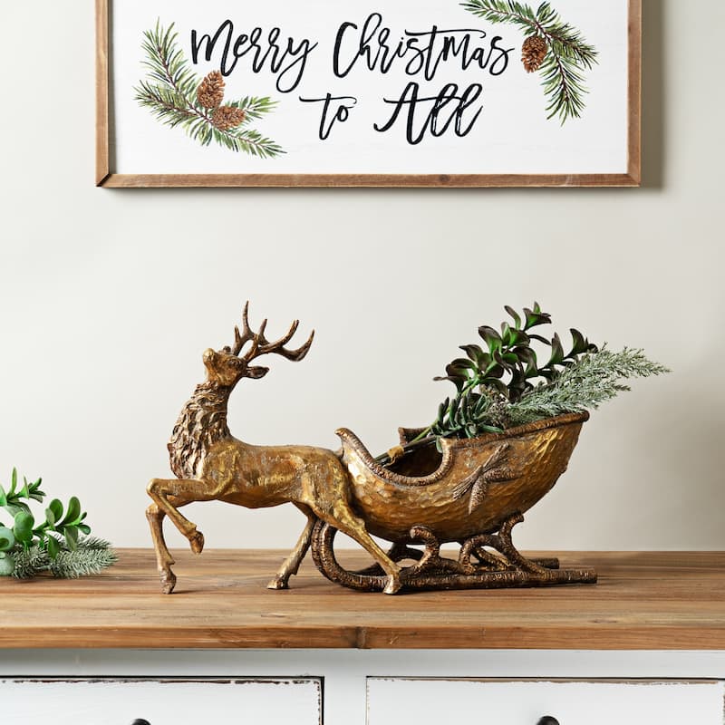 Deer with Sleigh