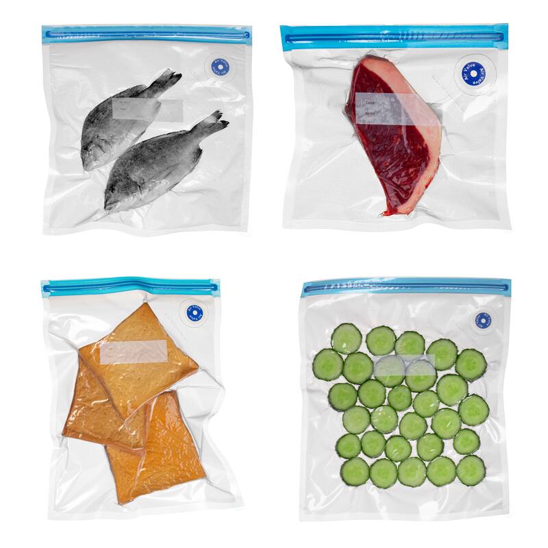 Handheld Vacuum Sealer Machine with Reusable Bags Food Storage Kitchen Organization Sous Vide Cooking Pantry Preservation