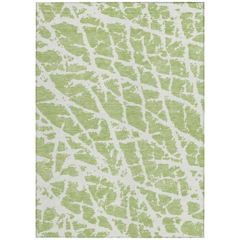 Tami Artistic Abstract Weather Resistant Timeless Fusion Round Outdoor Rug