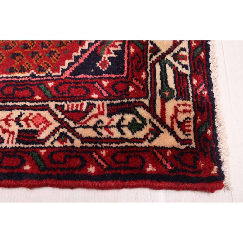 ECARPETGALLERY Hand-knotted Andelz Red Wool Rug - 3'0 x 9'10