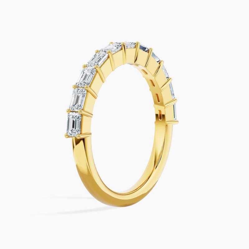 Auriya 14k Gold Emerald East-West Lab Grown Diamond Half Eternity Band 1.10 - 3.75 ct. tw. (F-G, VS)
