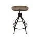 preview thumbnail 1 of 9, HomePop Maurice Backless Adjustable Stool Gray Brown