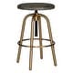 preview thumbnail 4 of 5, Uttermost Revolve Brass Counter Stool - 17"W x 24"H x 17"D