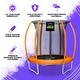 preview thumbnail 4 of 6, Machrus Moxie Pumpkin-Shaped Outdoor Trampoline Set with Premium Top-Ring Frame Safety Enclosure, 6 FT - Orange - 6 FT
