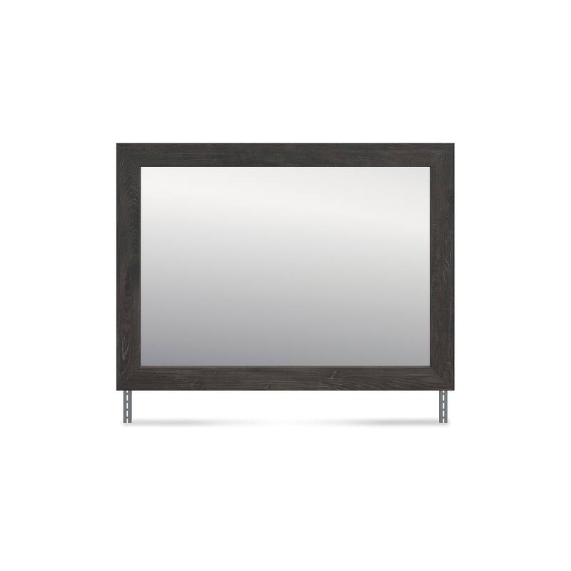 Signature Design by Ashley Parlayon Black Bedroom Mirror - 41.85" W x 1.3" D x 30.67" H