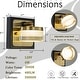 preview thumbnail 16 of 15, Modern Square Black and Brass Integrated LED Wall Sconce with White Acrylic Shade Adjustable Head Bathroom Vanity Light