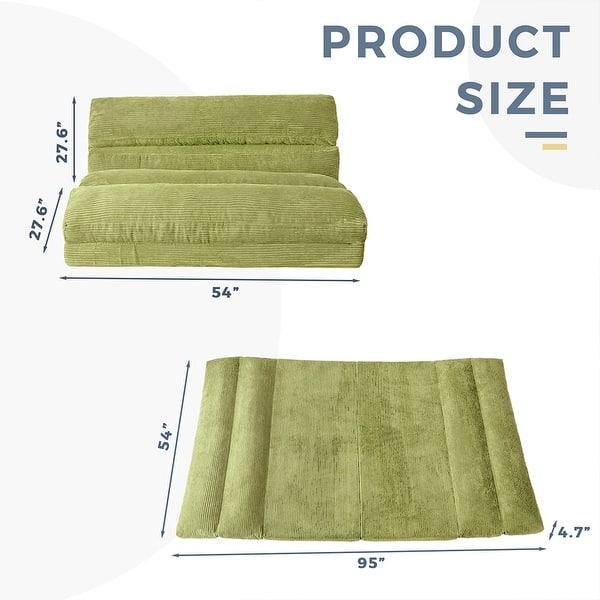 dimension image slide 15 of 26, Folding Sofa Bed,Sleeper Sofa Chair Bed Upholstered Sofa Couches