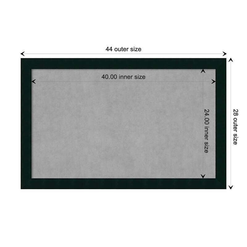 Amanti Art Tribeca Black Framed Magnetic Board - Board Size 40x24