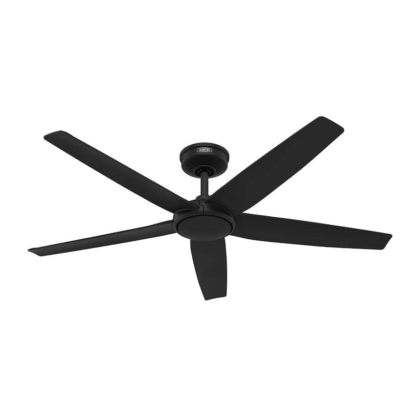 Hunter ZenTech Indoor / Outdoor 5-Blade Smart Ceiling Fan w/ LED Light and Handheld Remote.