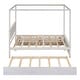 preview thumbnail 4 of 25, Wood Canopy Bed with Trundle Bed and two Drawers ,Full Size Canopy Platform bed With Support Slats, No Box Spring Needed