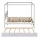preview thumbnail 22 of 25, Wood Full Size Canopy Platform Bed with Trundle Bed and 2 Drawers