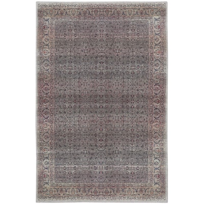 Power Loomed Distressed Non Skid Area Rug - 4' x 6'