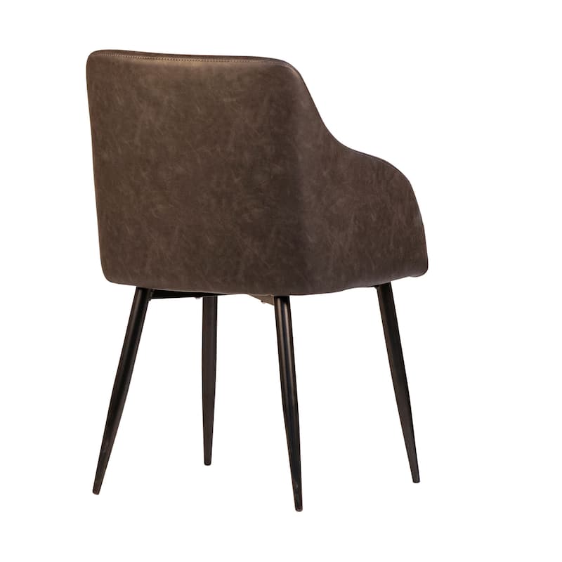 Emily PU Leather Upholstered Dining Chair, Brown