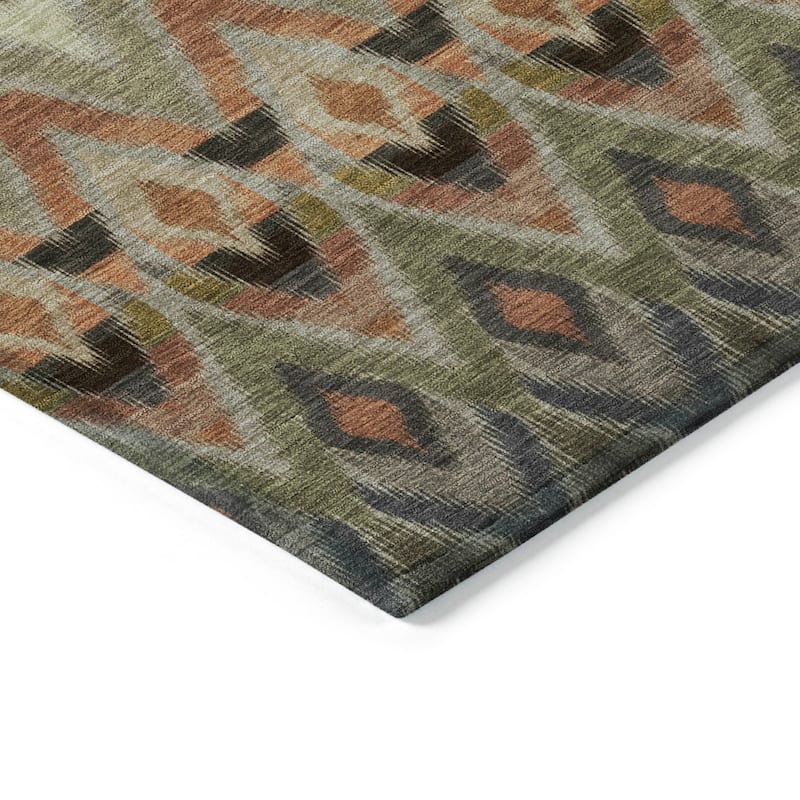 Machine Washable Indoor/ Outdoor Chantille Geometric Boho Rug