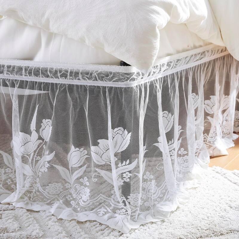 WARM HOME DESIGNS Farmhouse Bed Skirt for Bed.