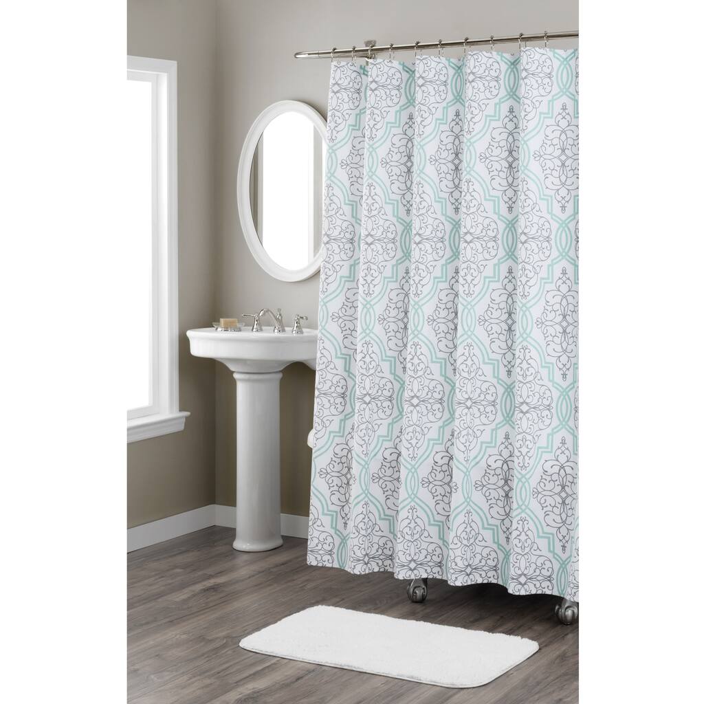 Nicole Miller Cotton Shower Curtain, Laurel, 72"x72"