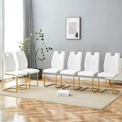 Dining Chairs With Gold Metal Chair Legs (Set Of 6)