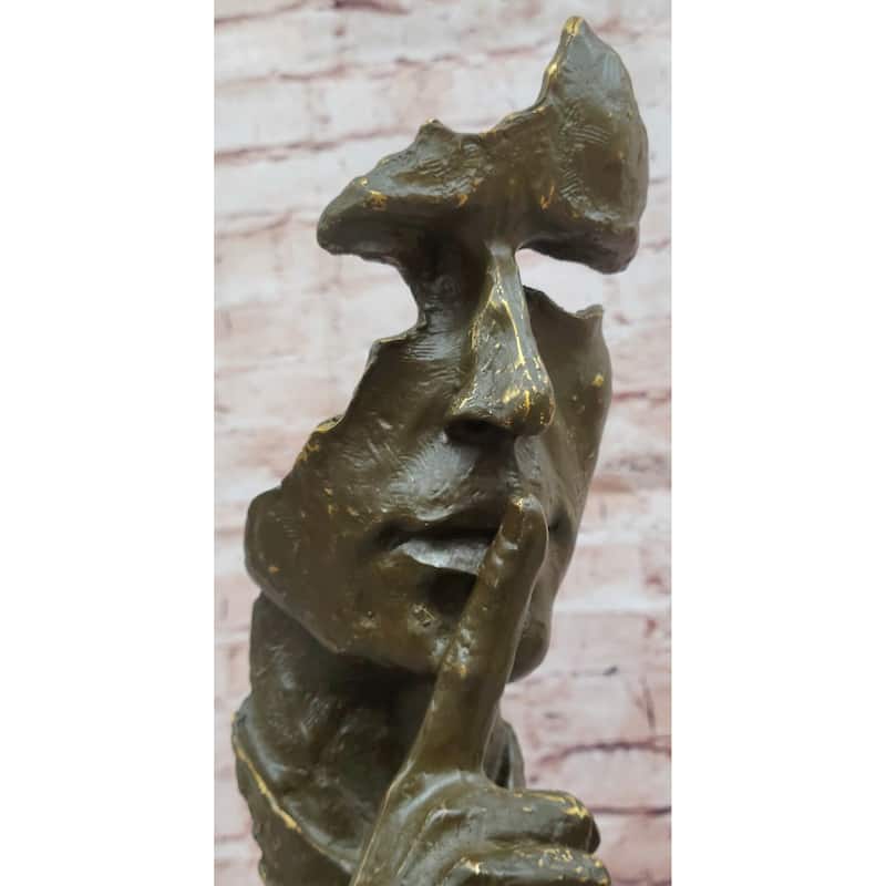 Abstract Silence Bronze Sculpture – Dali Modern Art Decor