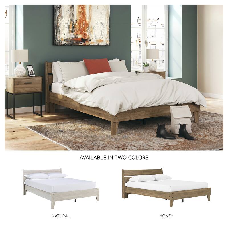 Signature Design by Ashley Deanlow Brown Platform Panel Bed