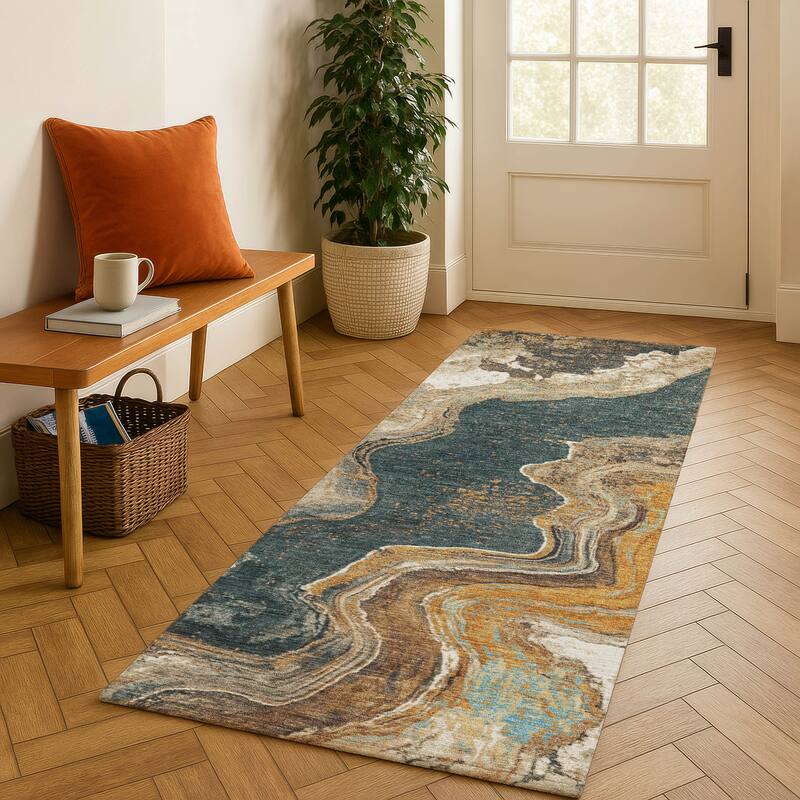 Premium Washable Super Soft Mayfield Rug - Wheat - 2'3" x 7'6"