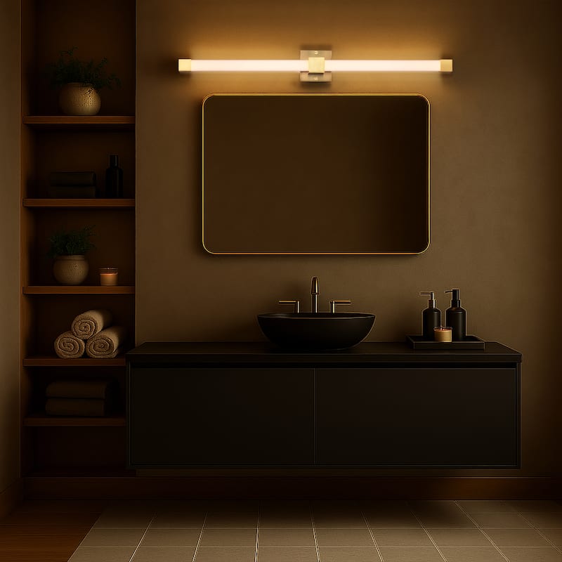 Brightwyn 35 Inch LED Vanity Brushed Brass Finish - Brushed Brass