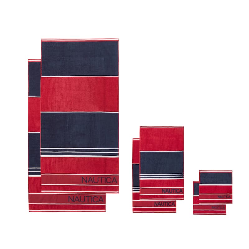 Nautica Yarn Dye Jacquard Cotton 6 Piece Towel Set - 6 Piece
