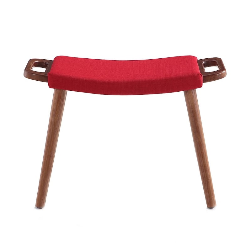 Manhattan Comfort Antique Walnut Ottoman