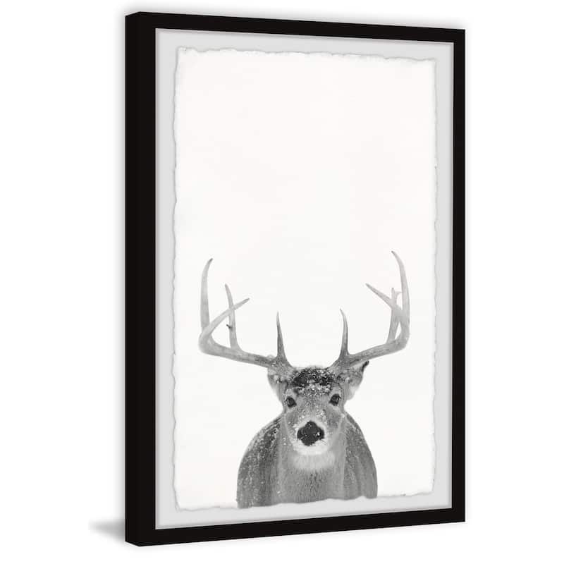'Grey Deer' Framed Painting Print
