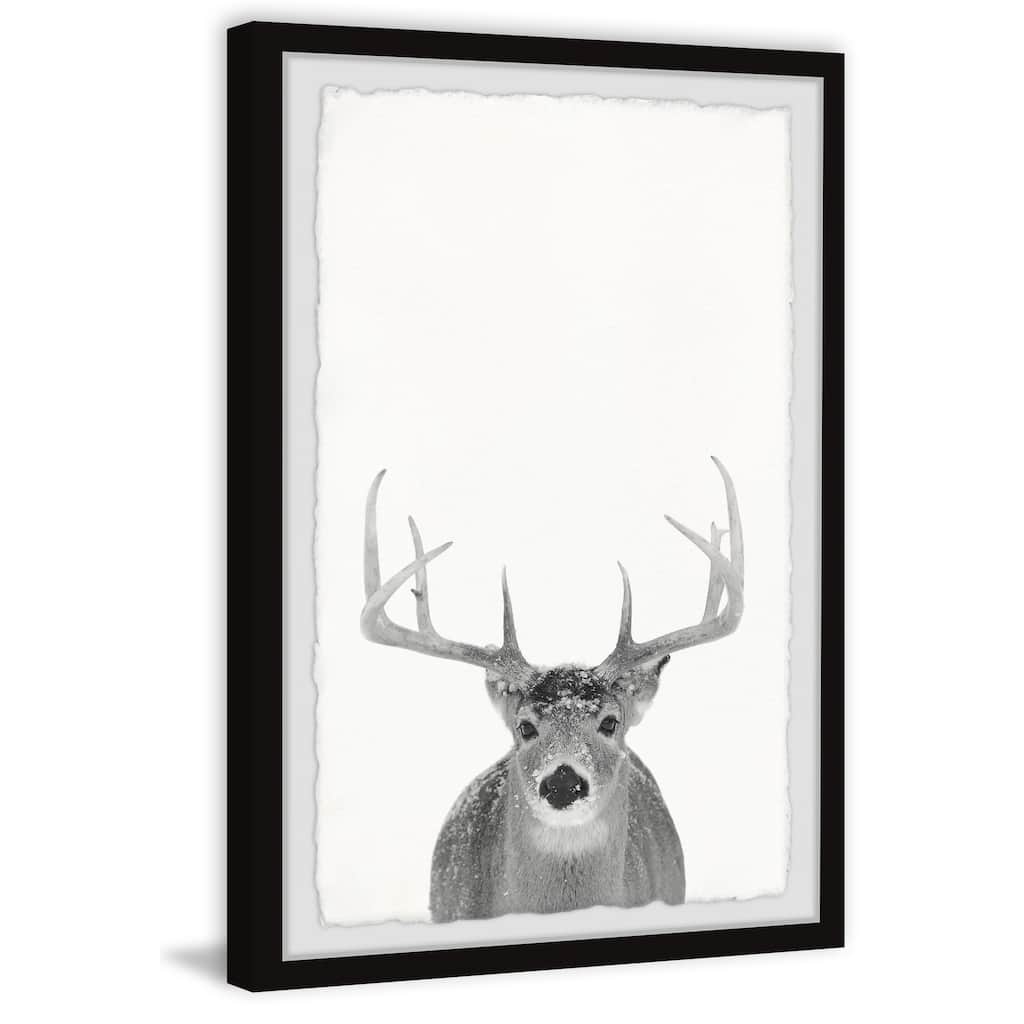 'Grey Deer' Framed Painting Print