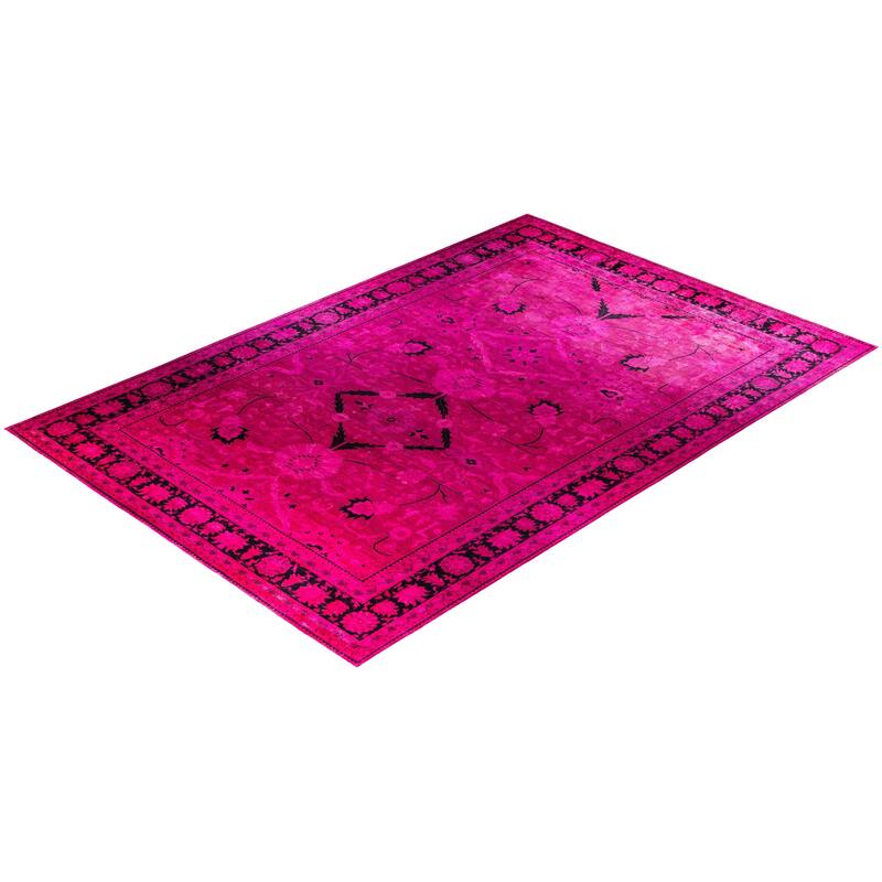Overdyed One-of-a-Kind Hand-Knotted Area Rug - Pink - 12' 1" x 17' 8"