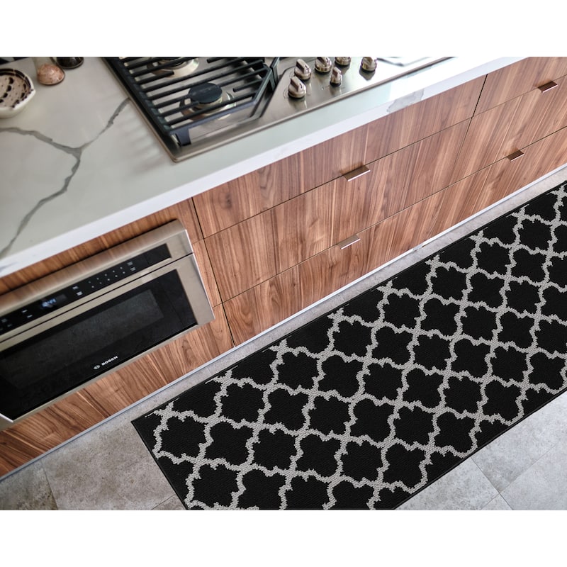 Wool Effect Arabesque Kitchen Mat