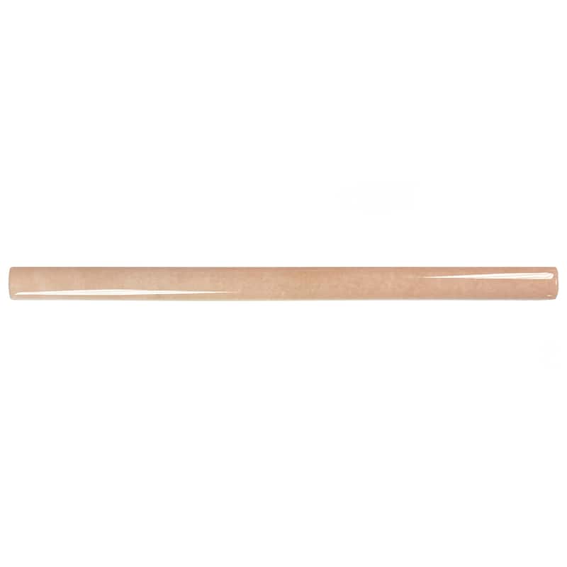 Merola Tile Coco Demi-Bullnose Glossy Orchard Pink 1/2" x 7-7/8" Ceramic Wall Trim - (1 Tile) - (1 Tile)