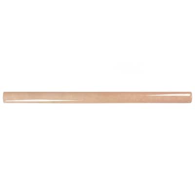 Merola Tile Coco Demi-Bullnose Glossy Orchard Pink 1/2" x 7-7/8" Ceramic Wall Trim - (1 Tile)