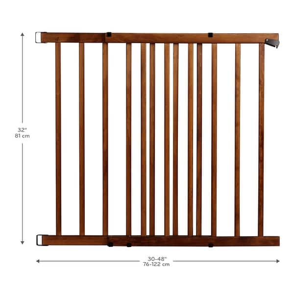dimension image slide 0 of 2, Walk-Thru 32" Top of Stairs Baby Gate