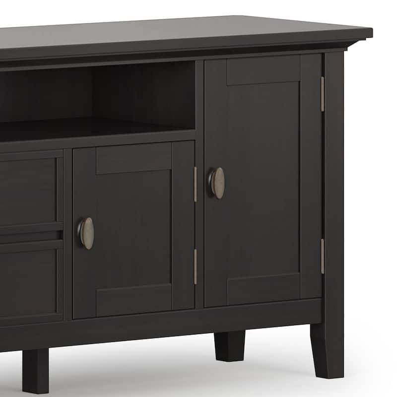WYNDENHALL Mansfield SOLID WOOD 72 inch Wide Transitional TV Media Stand For TVs up to 80 inches - 72'' W x 16.5'' D x 26'' H