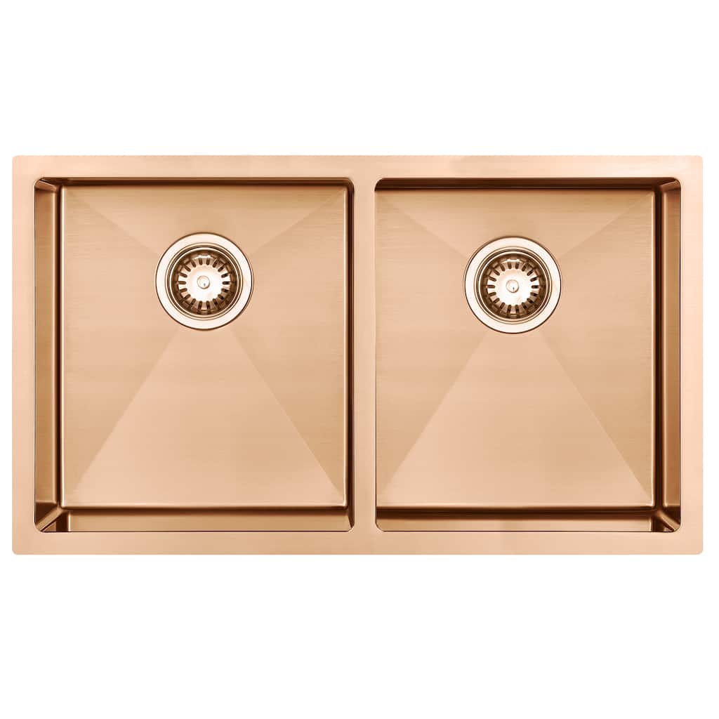 HIGOLD 33''L Double Bowl Undermount Kitchen Sink, Stainless Steel - 33inch