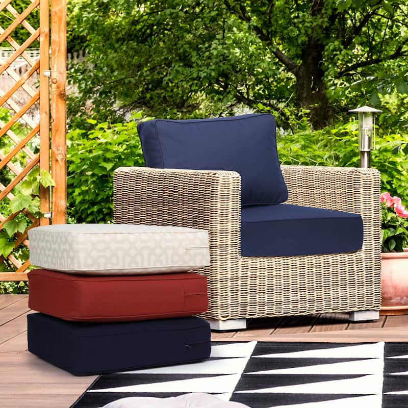 Aoodor 24x25x6 Inch Sunbrella Outdoor Patio Chair Cushions Set with Individual Pocket Springs for Patio Chair, Sofa, and Couch