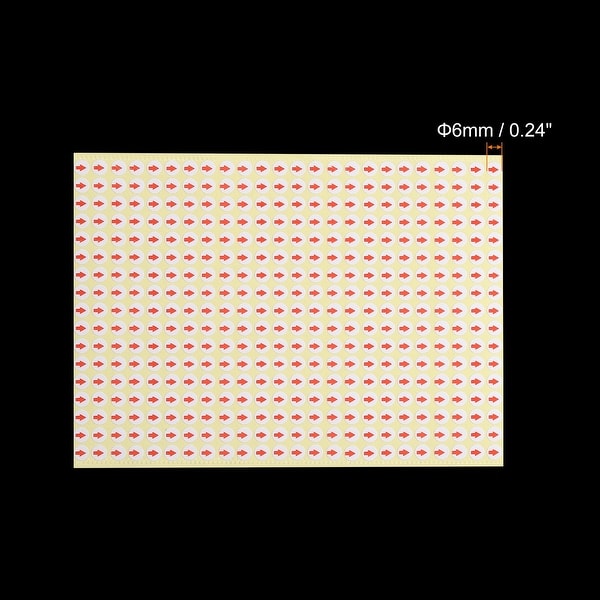 Small Arrow Sticker Label, Round Adhesive Color Coding Sign Decal for ...