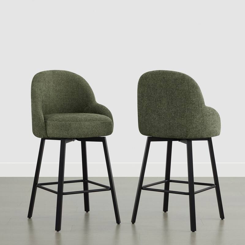 Spruce & Spring Amari Swivel Upholstered Counter Bar Stool with Thickened Cushion