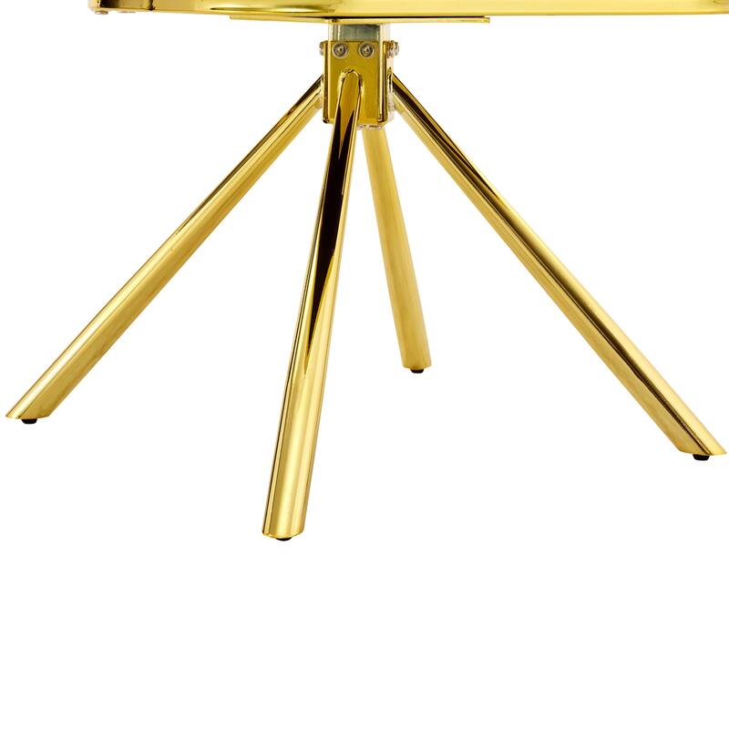 Velvet Armless Dining Chair, Accent Chair with Backrest, Set of 2