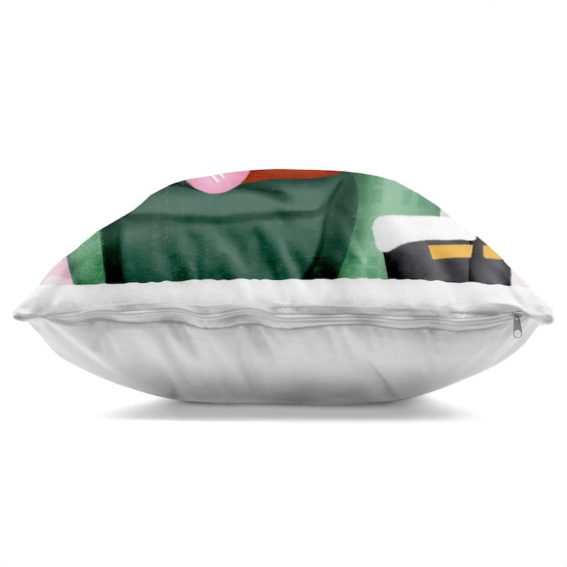 Stupell Cozy Sleeping Santa Claus Decorative Printed Throw Pillow Design by Sarah Hickman