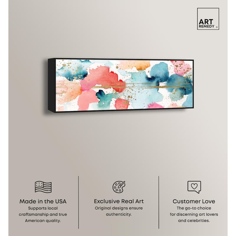 Watercolor Clouds Panoramic Canvas by Art Remedy