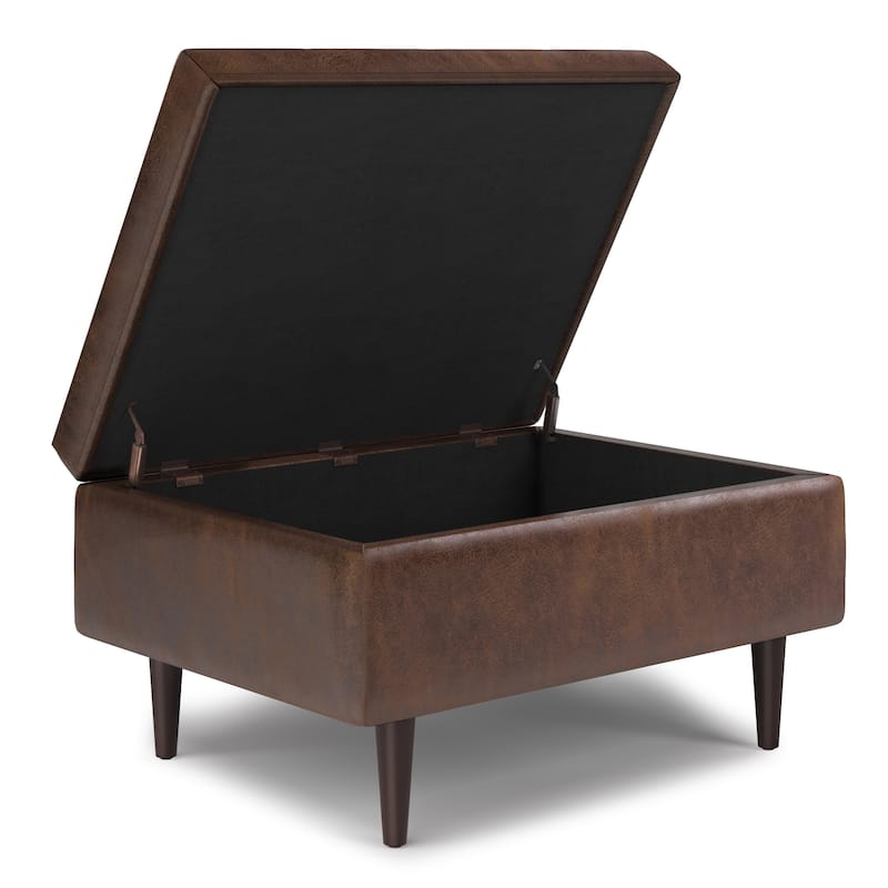 WYNDENHALL Blanchette Mid Century Modern Storage Ottoman