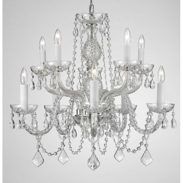 Crystal Chandelier Lighting With 10 Lights H25 x W24