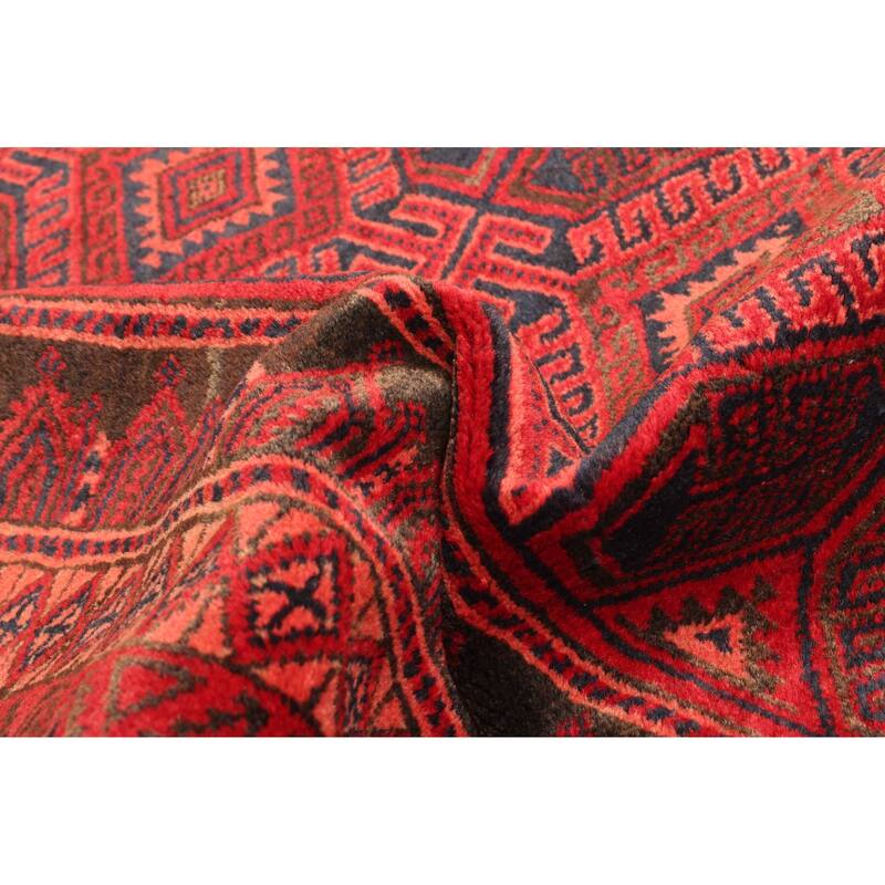 ECARPETGALLERY Hand-knotted Teimani Red Wool Rug - 2'8 x 4'9